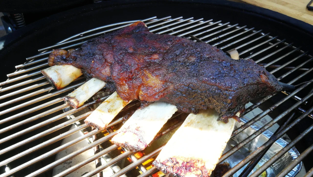 Short ribs low and slow op de bbq